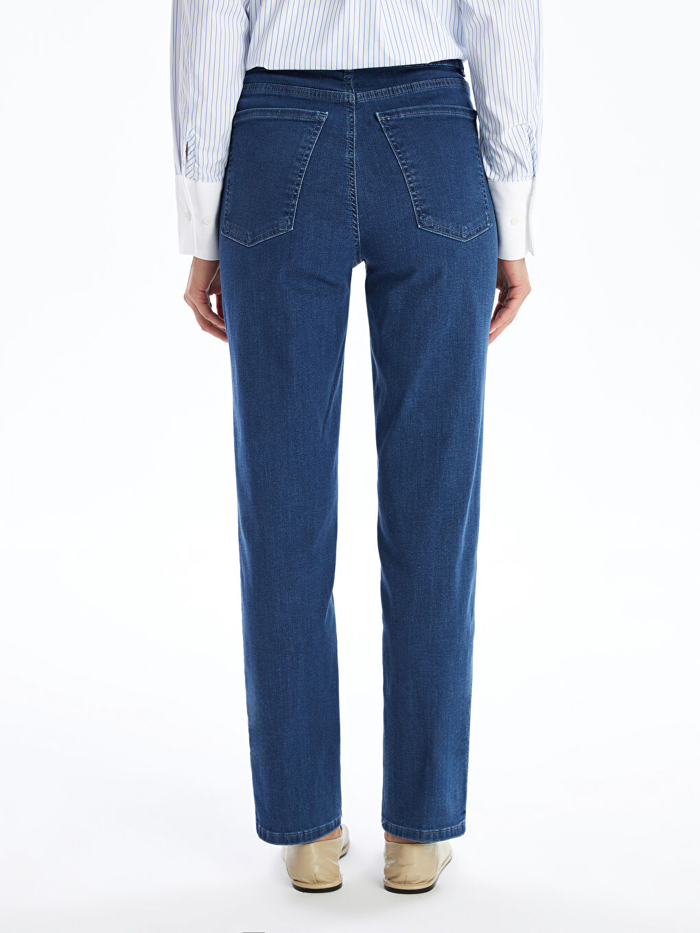 LCWAIKIKI Classic Orta İndigo Rodeo Slim Fit Kadın Jean Pantolon - 3