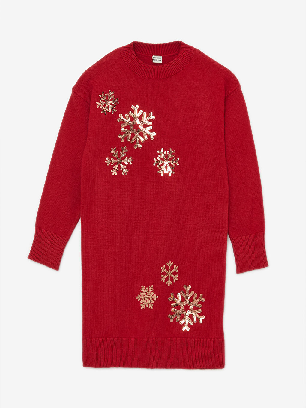 LCW Kids Crew Neck Girls' Knitwear Dress -W4EF36Z4-GZL