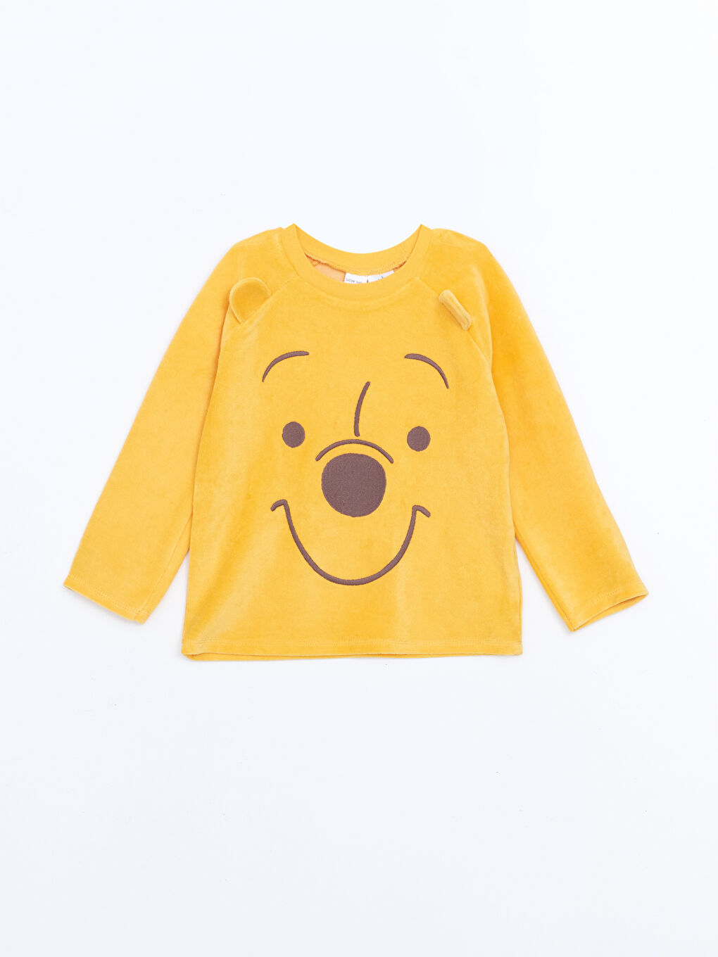 LCW baby Açık Turuncu Bisiklet Yaka Uzun Kollu Winnie the Pooh Baskılı Erkek Bebek Pijama Takımı - 1