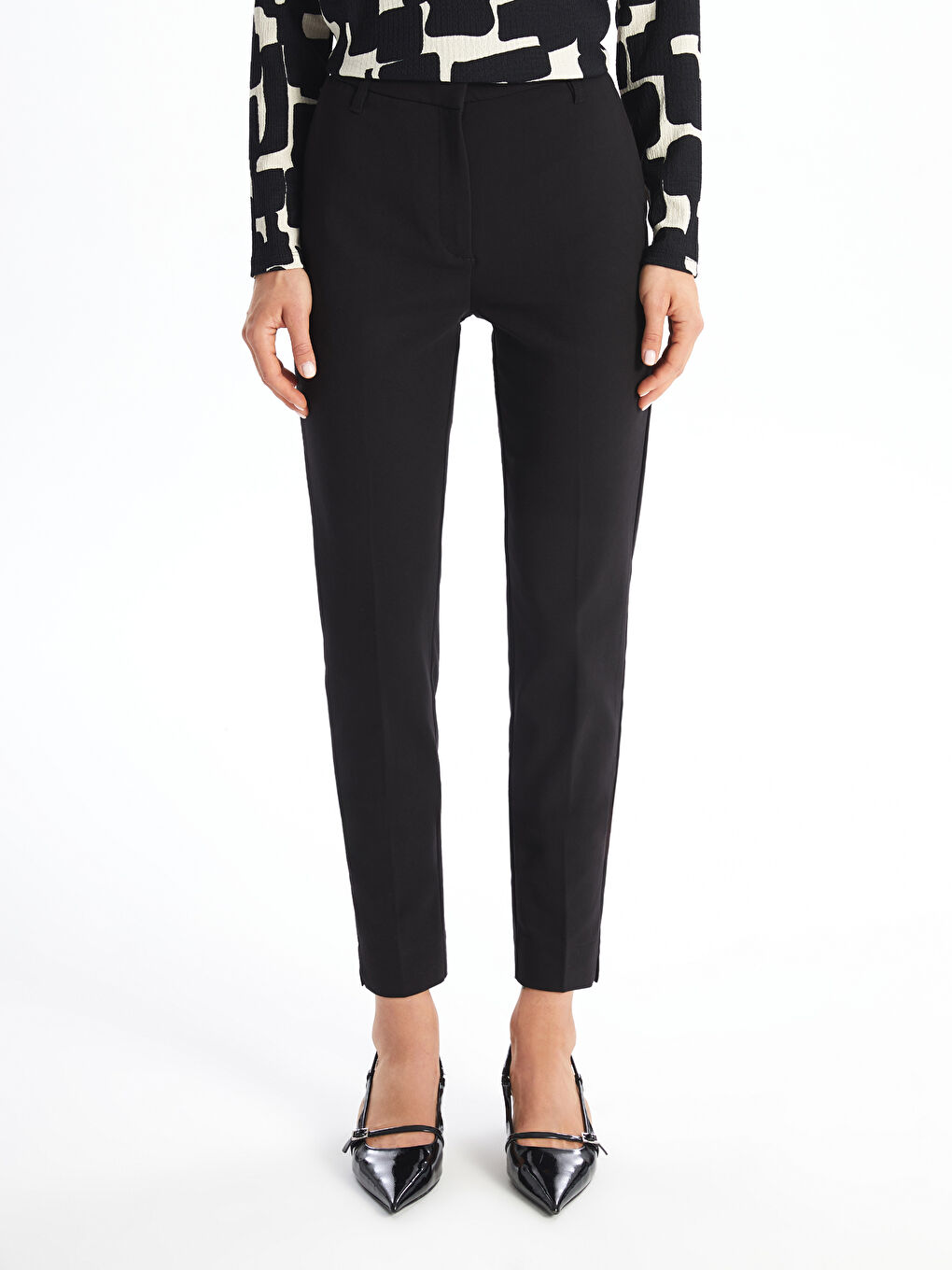LC Waikiki Slim Fit Women's Cigarette Trousers -W4EG05Z8-CVL