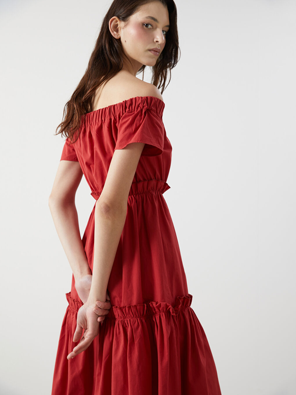 Slash Neck Women's Dress
