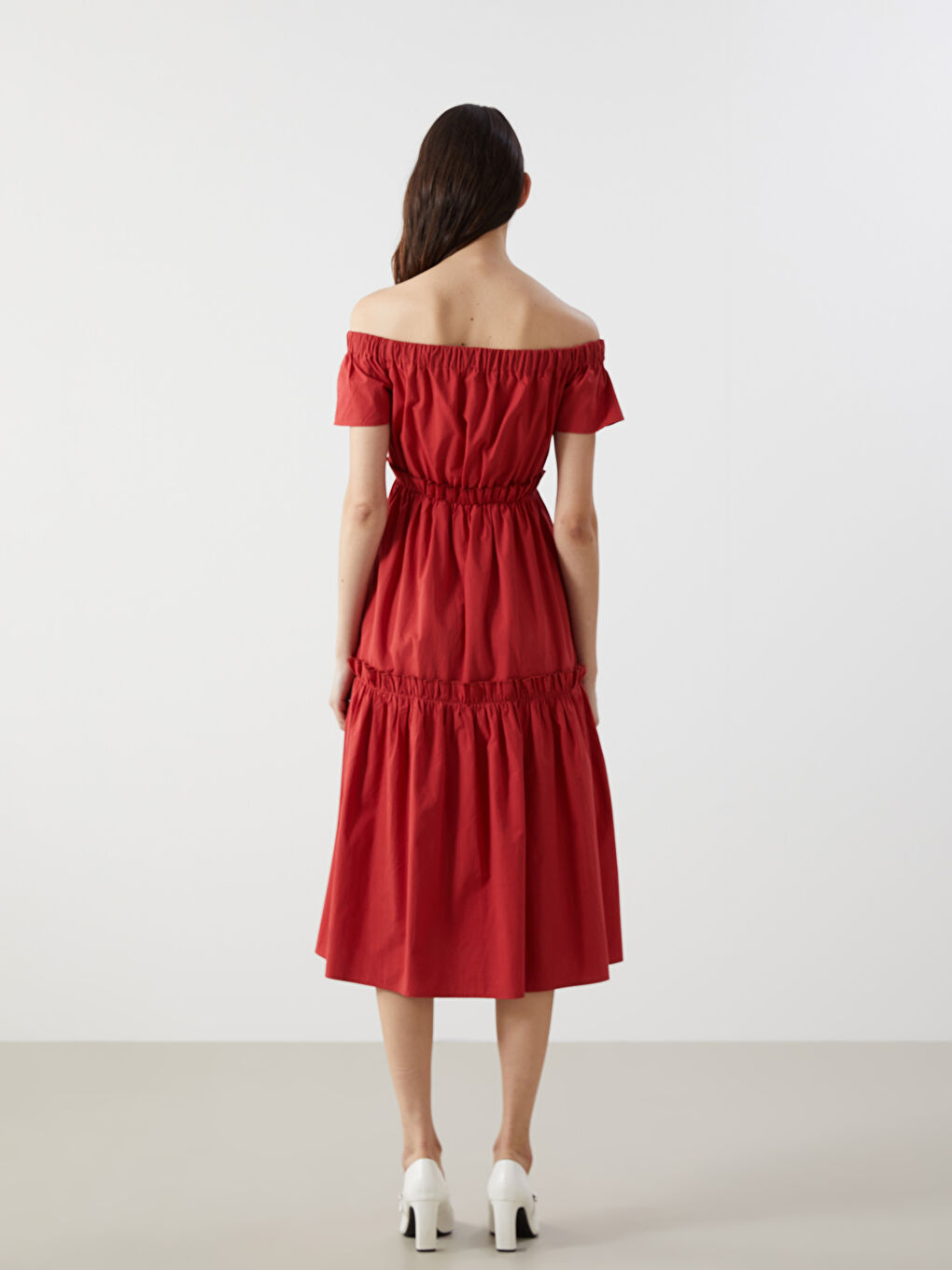 Slash Neck Women's Dress-3