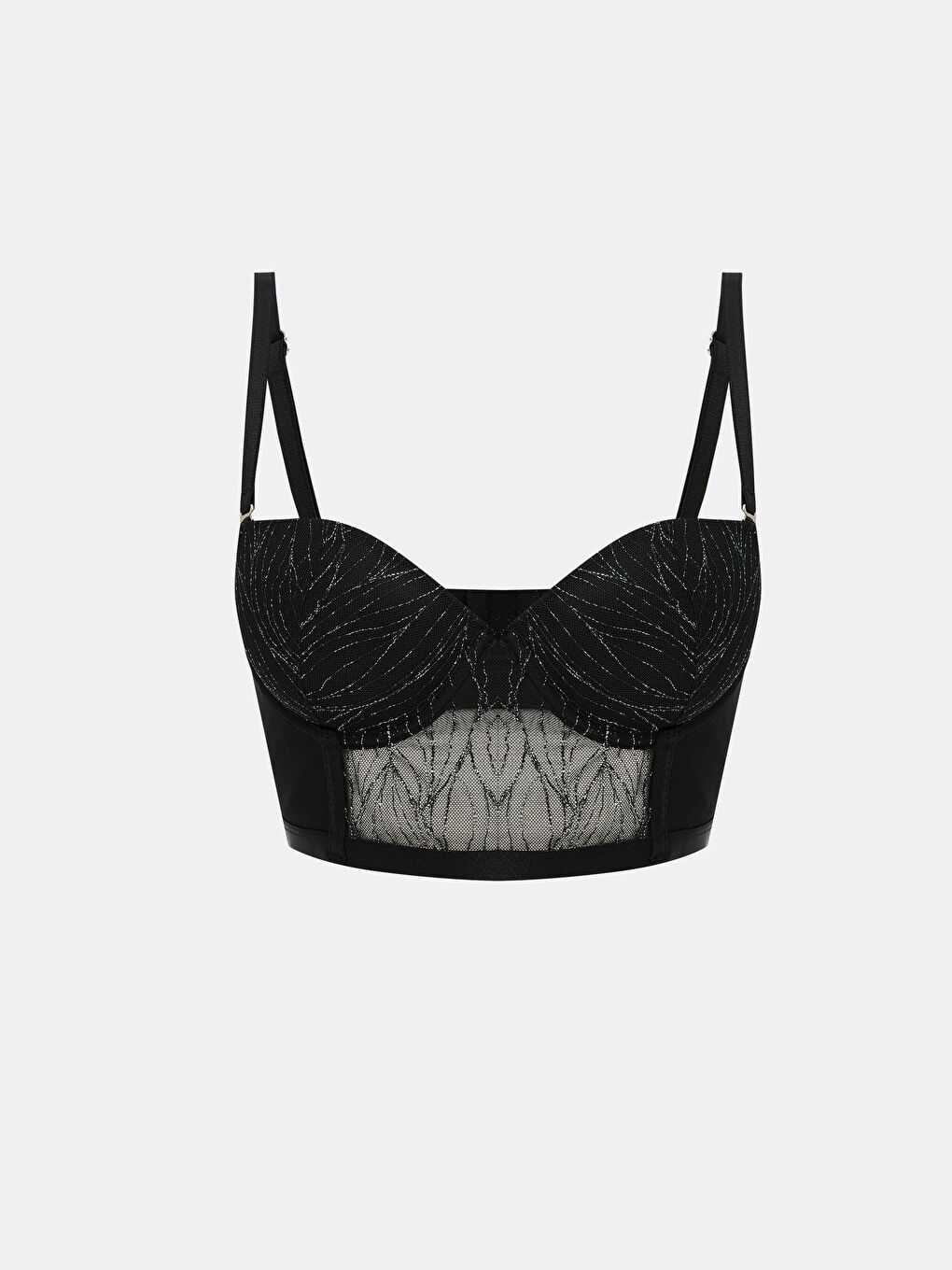 LCW DREAM Siyah Balenli Dolgusuz Dantelli Bralet