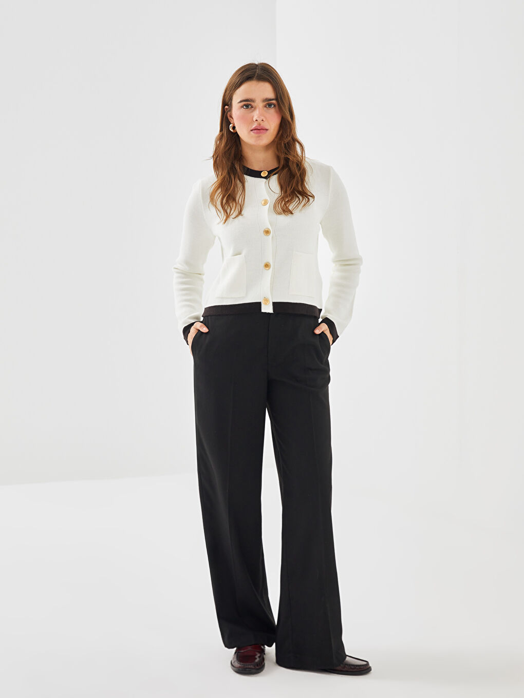 LCW Vision Regulär Geschnittene Damen Hose Mit Weitem Bein -W4EG82Z8-CVL