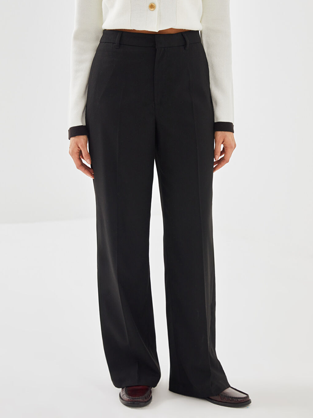 LCW Vision Regulär Geschnittene Damen Hose Mit Weitem Bein -W4EG82Z8-CVL
