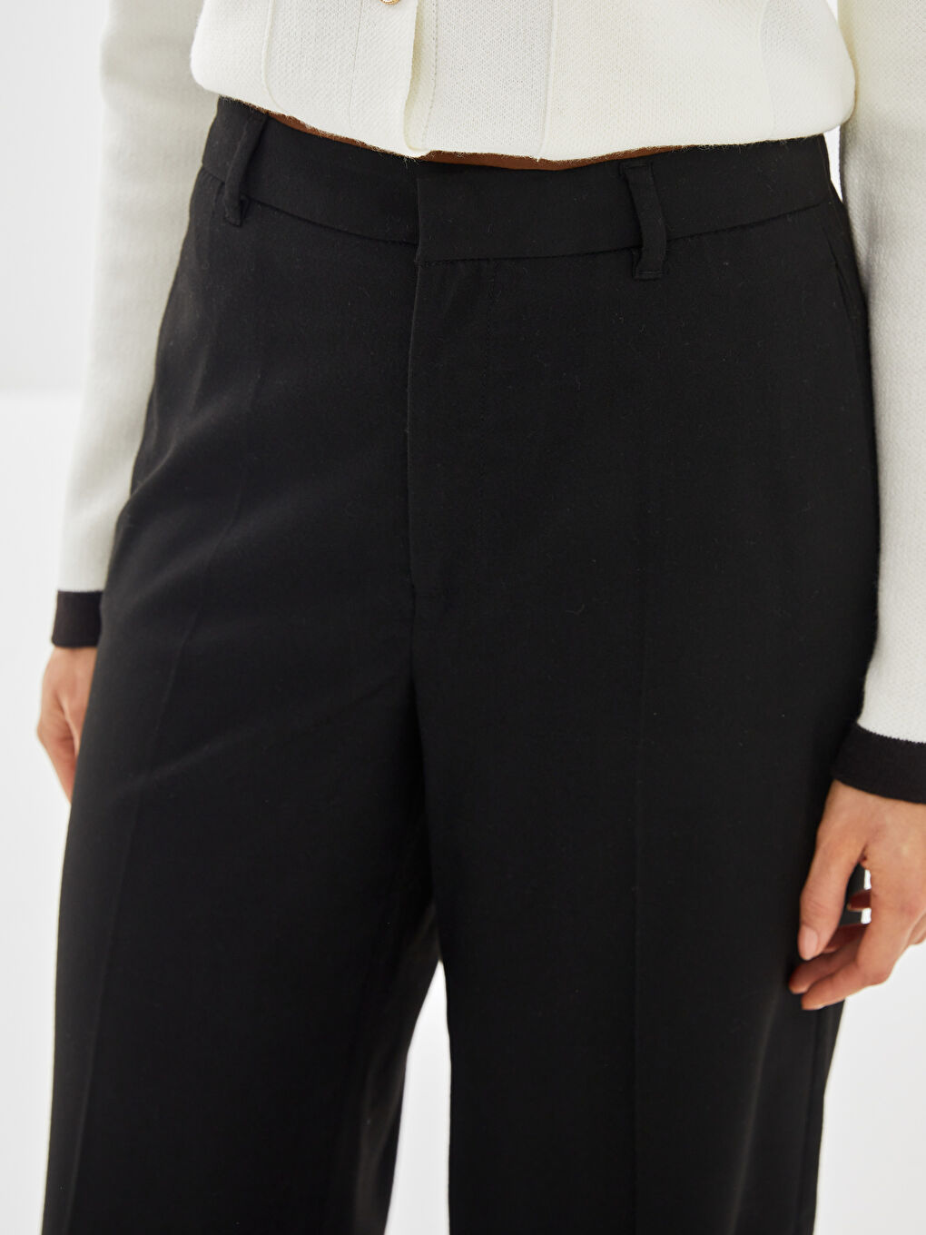 LCW Vision Regulär Geschnittene Damen Hose Mit Weitem Bein -W4EG82Z8-CVL