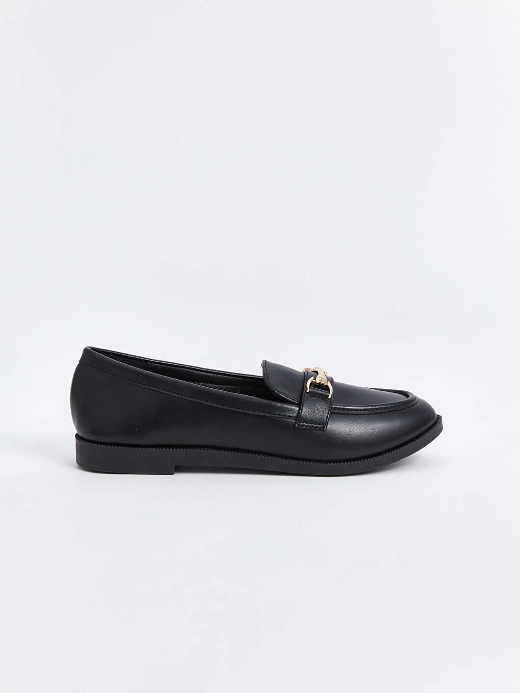 LCW STEPS Faux Leather Metal Applique Detailed Women's Loafer Shoes -W4EG89Z8-HUC