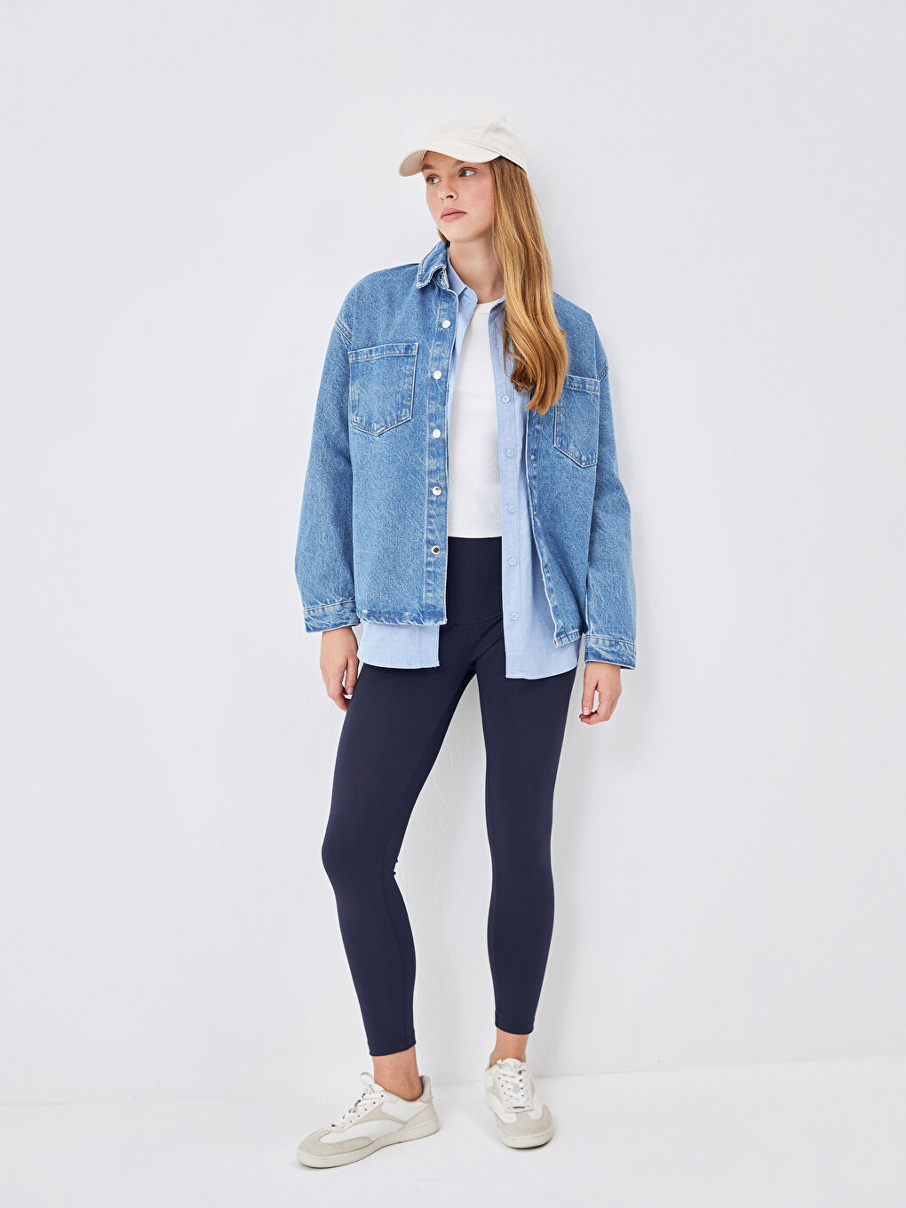 Belly Panel Plain Maternity Leggings