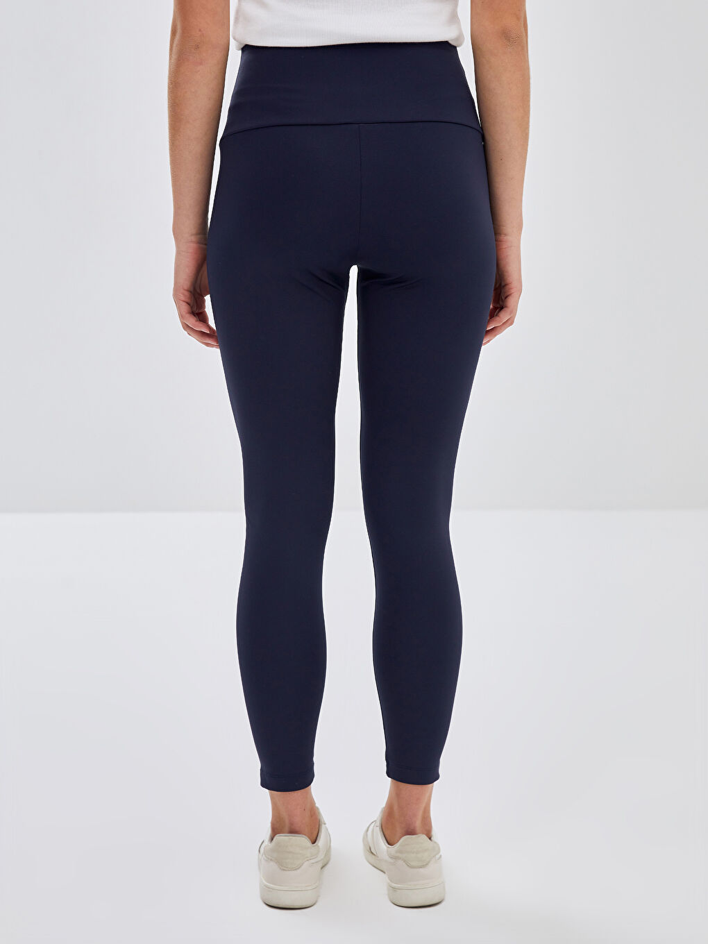 Belly Panel Plain Maternity Leggings-3