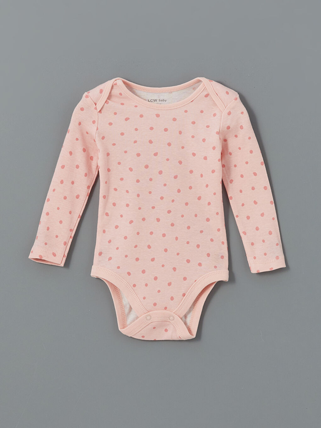 Pembe Bisiklet Yaka Baskılı Kız Bebek Çıtçıtlı Body