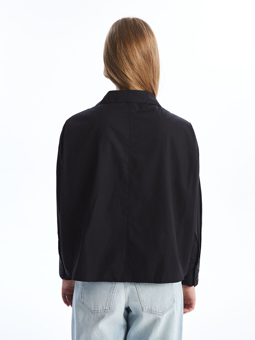 LCW Vision Collared Neck Oversize Women's Blouse -W4EH38Z8-CVL