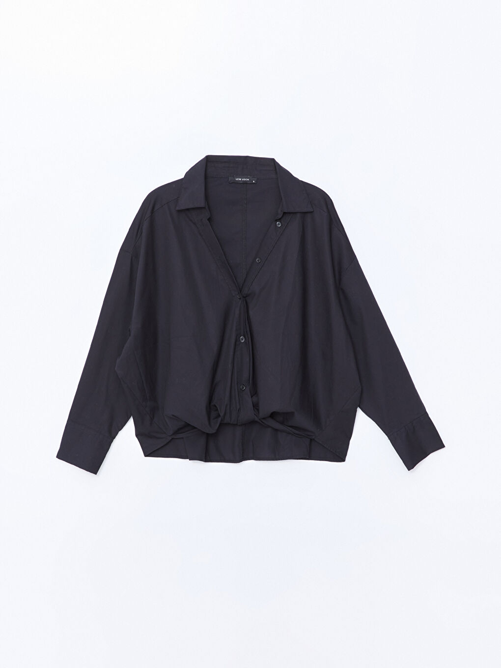 LCW Vision Collared Neck Oversize Women's Blouse -W4EH38Z8-CVL