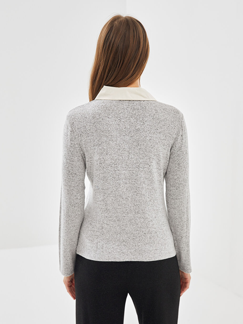 LCW Modest Polo Neck Women's T-Shirt -W4EH58Z8-JMD