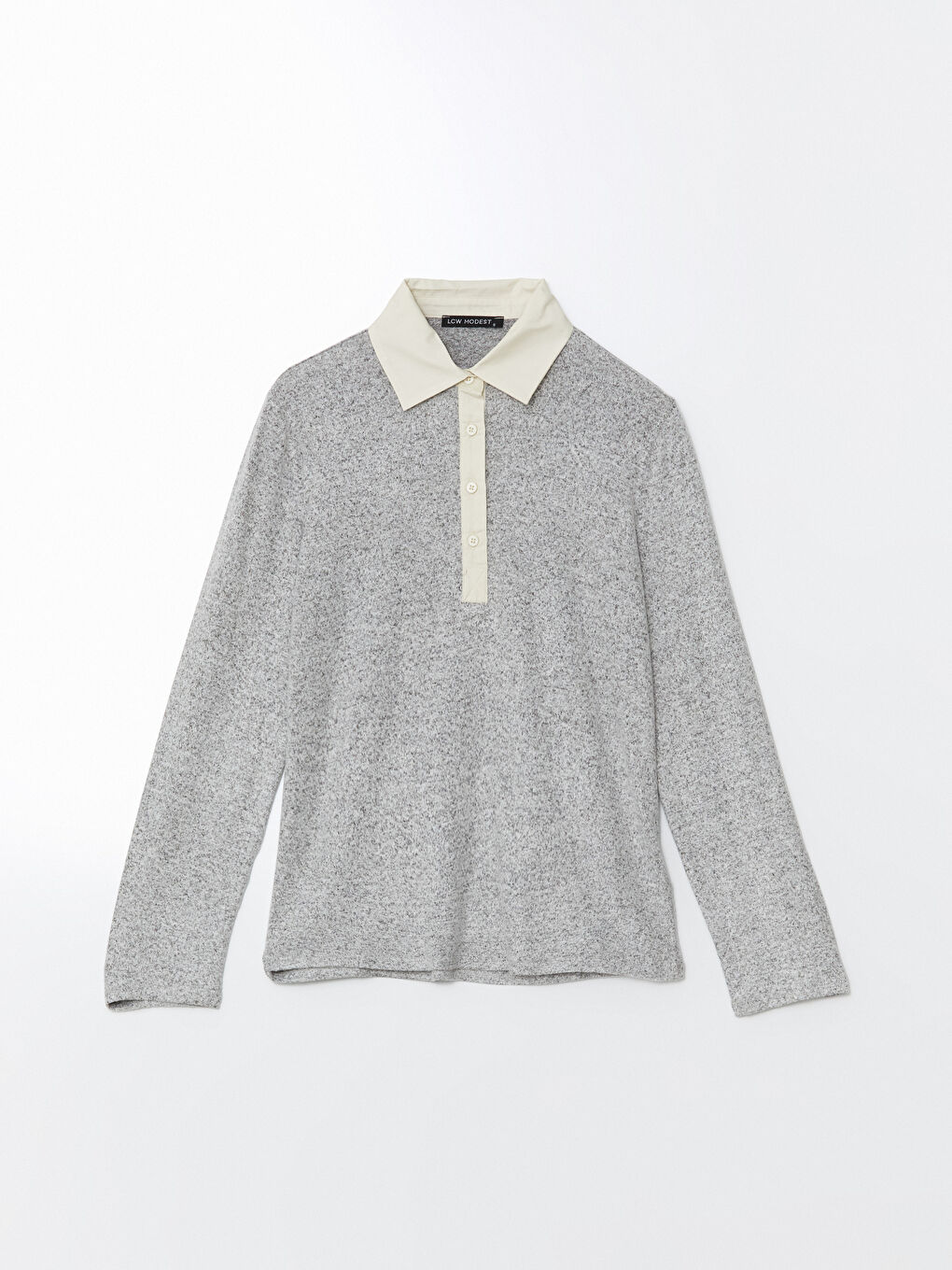LCW Modest Polo Neck Women's T-Shirt -W4EH58Z8-JMD