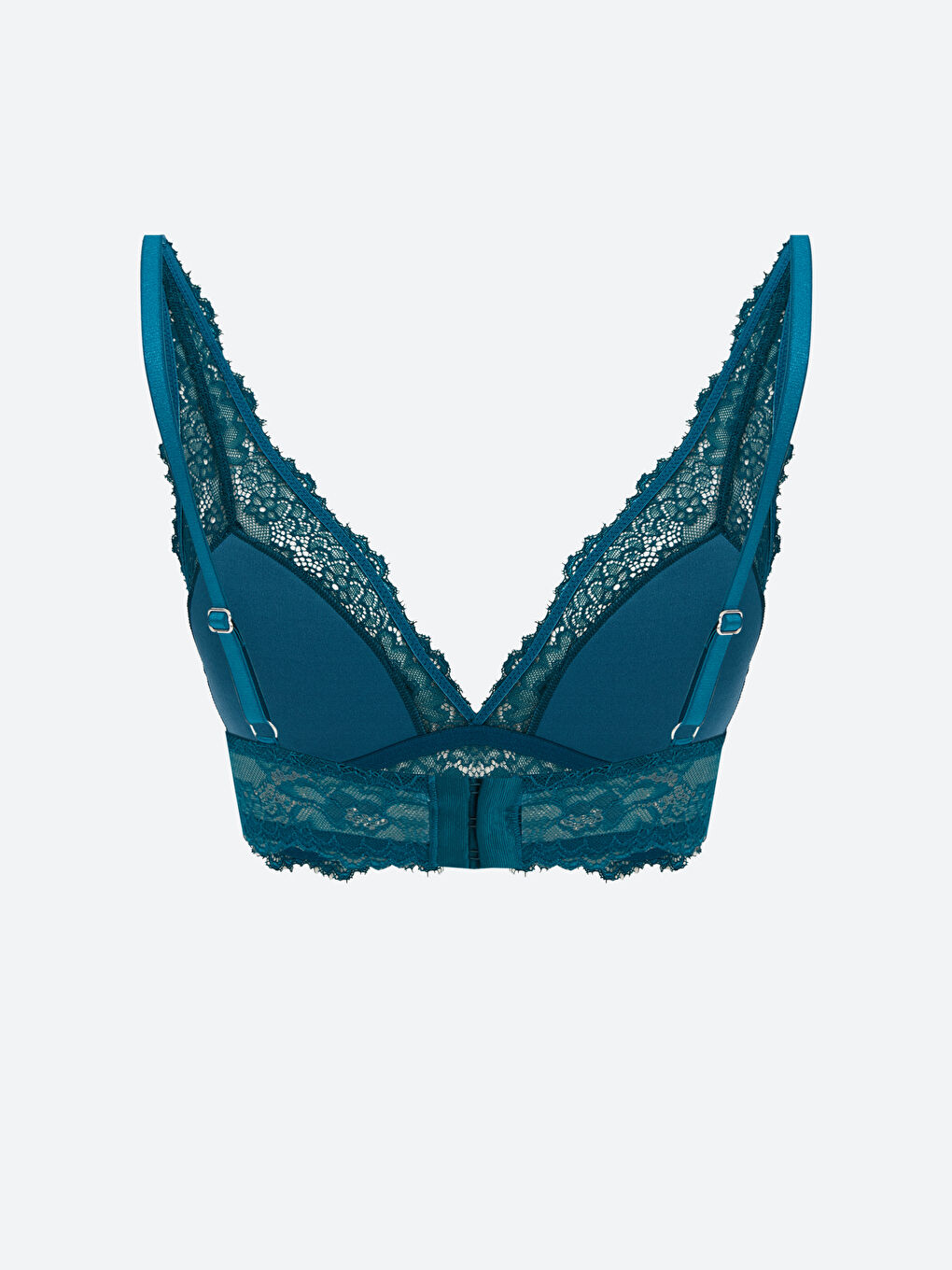 LCW DREAM Koyu Petrol Balenli Dolgusuz Dantelli Bralet - 1