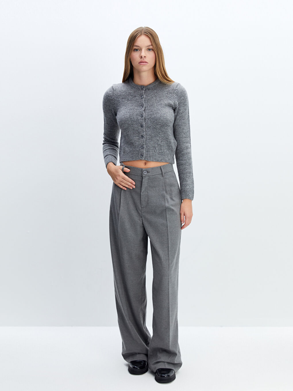 LCW Vision Loose Fit Kadın Pantolon -W4EH90Z8-JMD