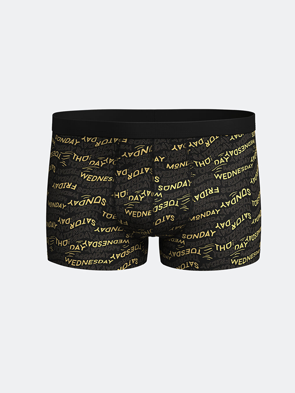 سراويل بوكسر قطن مطاطي بقصة عادية للرجال - ٣ قطع-1