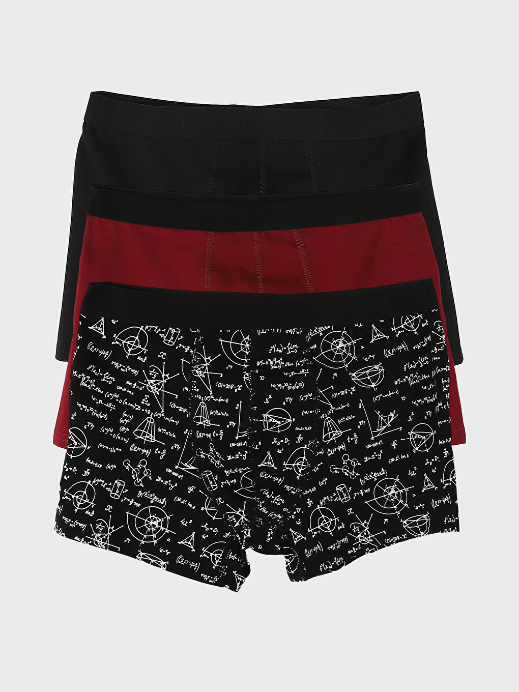 طقم بوكسر رجالي ٣ قطع قماش قطن مرن مريح