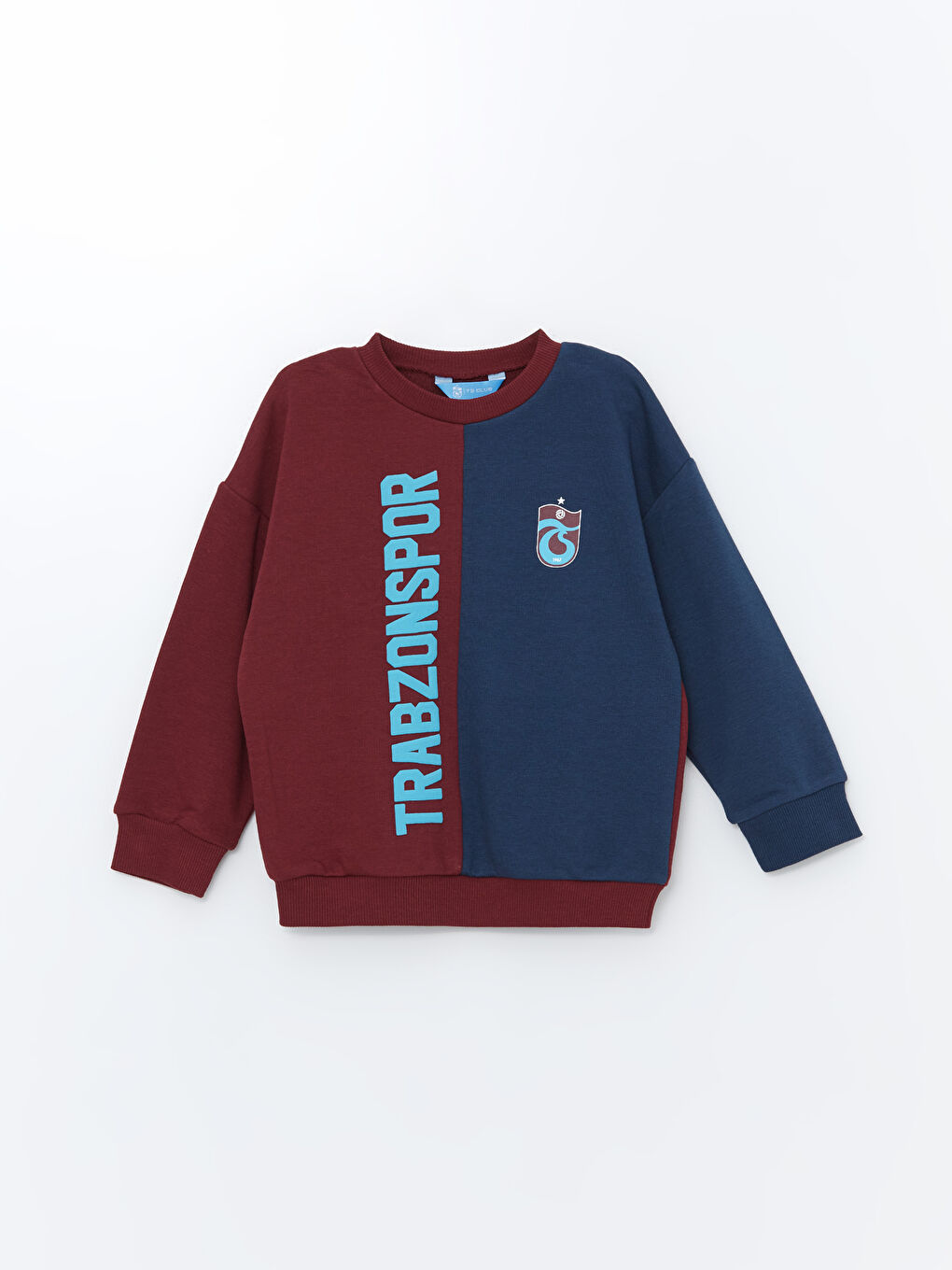 LCW Kids Bordo Bisiklet Yaka Trabzonspor Baskılı Erkek Çocuk Sweatshirt ve Eşofman Alt 2'li Takım - 1