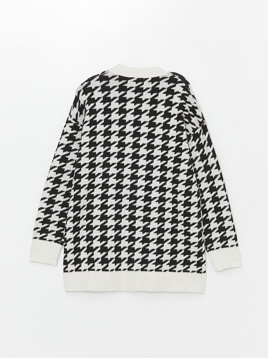 LCWAIKIKI Basic V Neck Patterned Women's Knitwear Cardigan -W4EI39Z8-MHS