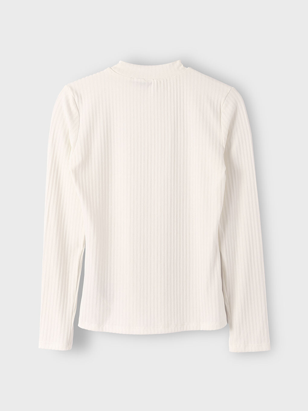 Funnel Neck Plain Long Sleeve Women's T-Shirt-1