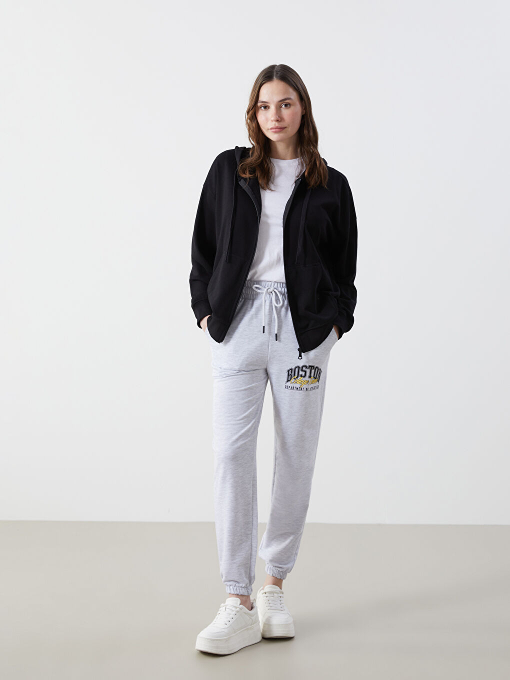 Hooded Oversize Women's Zipper Sweatshirt-1