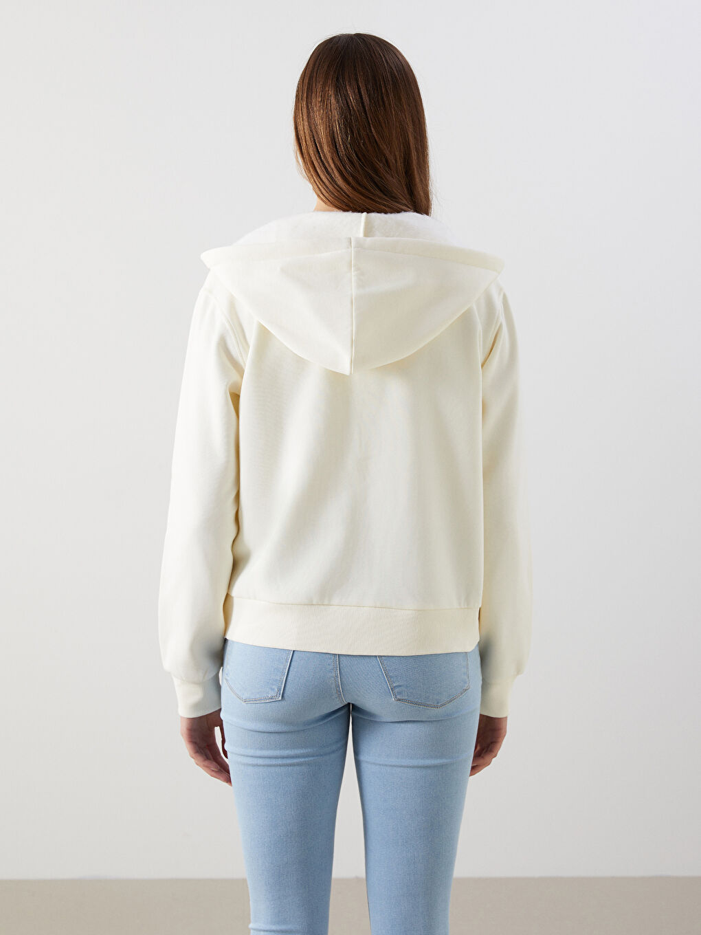 Hooded Oversize Women's Thick Zipper Sweatshirt -W4EI42Z8-FEQ