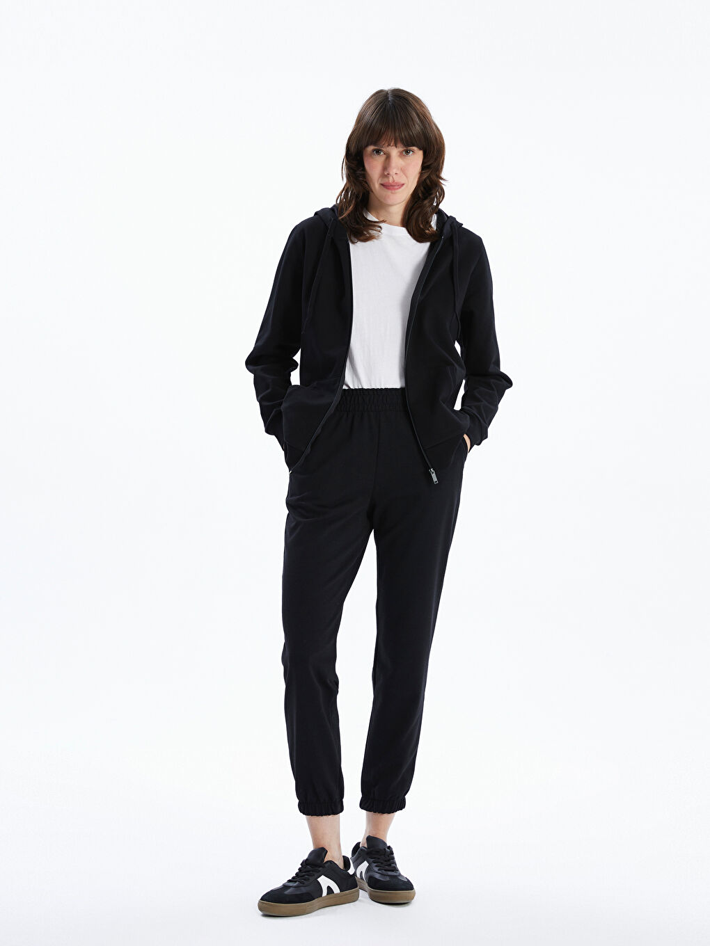 سويت شيرت بسحاب بكابوش للسيدات-1