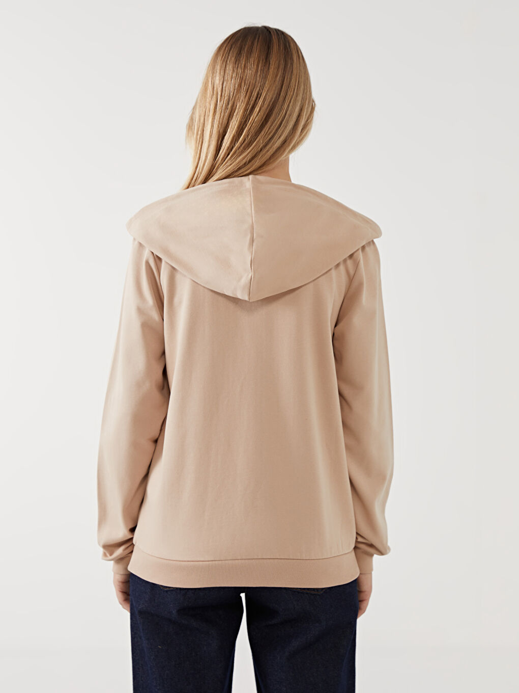 LCWAIKIKI Classic Hooded Women's Zip-Up Sweatshirt -W4EI52Z8-GHQ