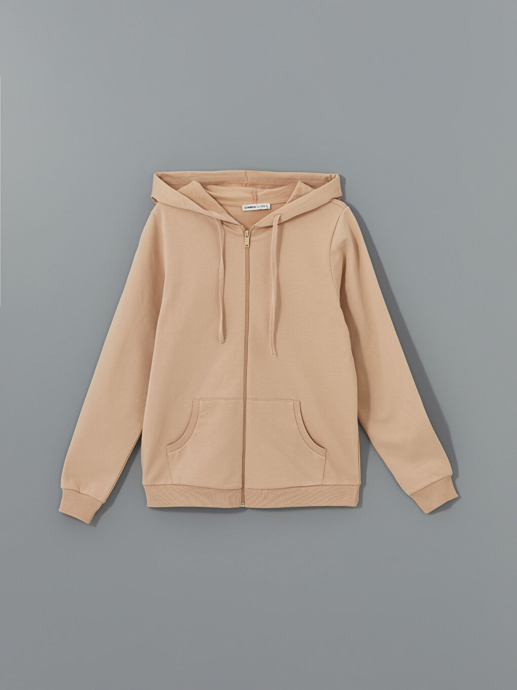 LCWAIKIKI Classic Hooded Women's Zip-Up Sweatshirt -W4EI52Z8-GHQ