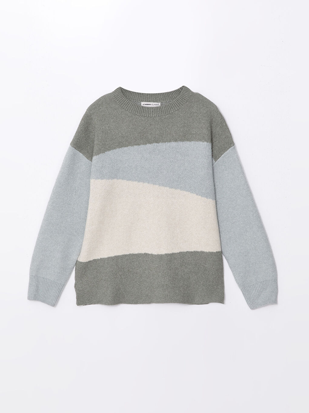 LCWAIKIKI Basic Crew Neck Color Block Women's Knitwear Sweater -W4EI61Z8-Y3W