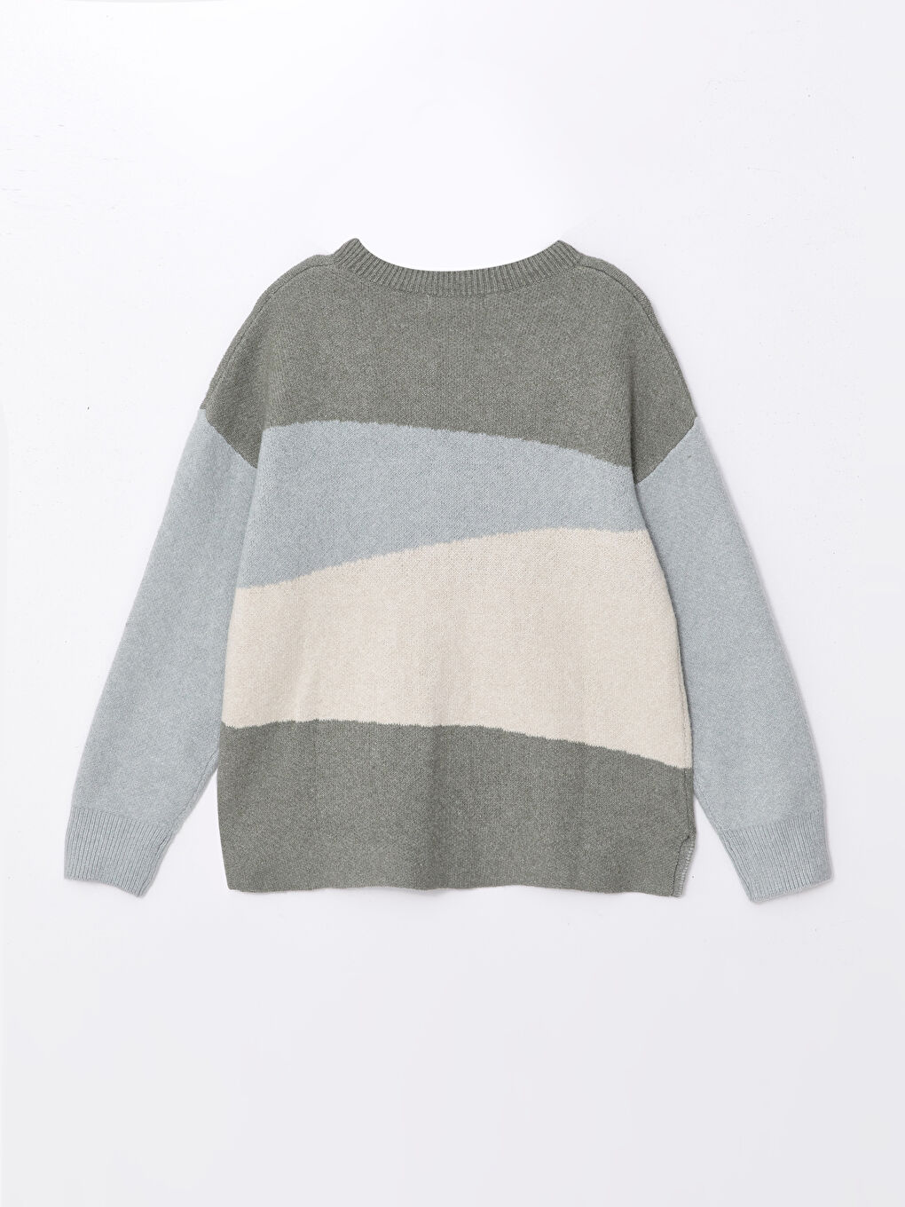 LCWAIKIKI Basic Crew Neck Color Block Women's Knitwear Sweater -W4EI61Z8-Y3W