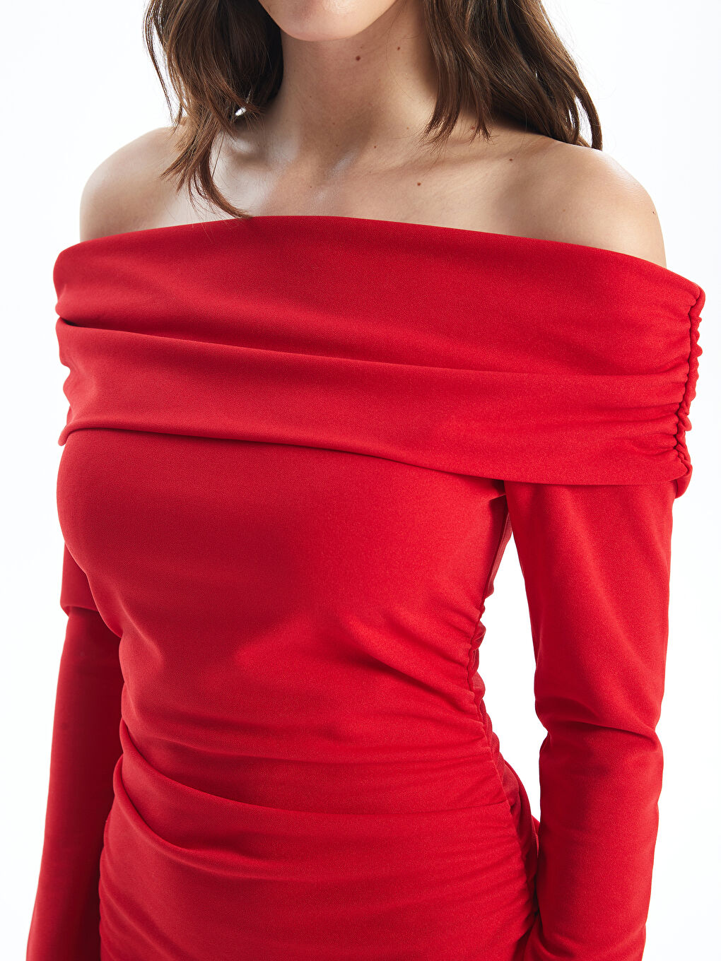 Haljina sa širokim izrezom za žene-2