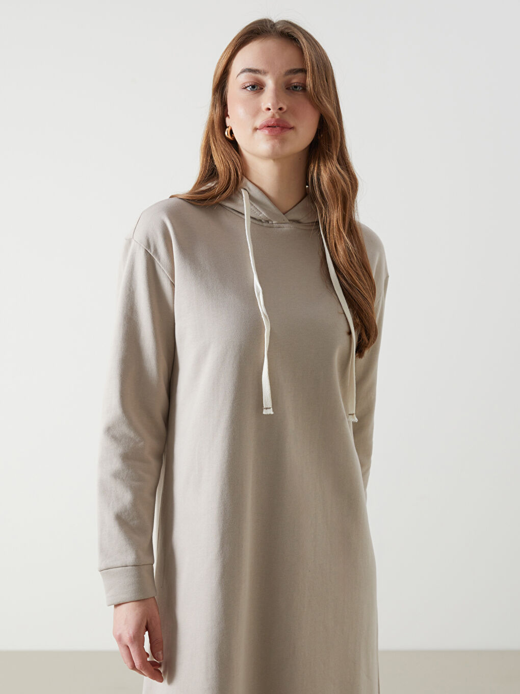 Hooded Women's Sweatshirt Dress-1