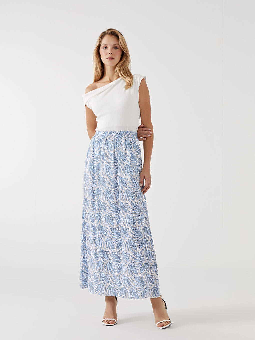 Elasticated Waist Patterned Women's Skirt