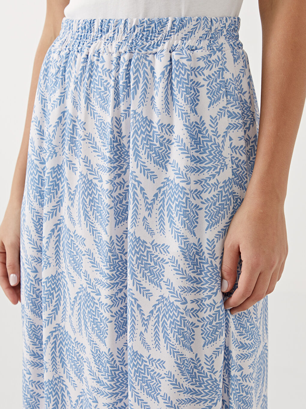 Elasticated Waist Patterned Women's Skirt-2