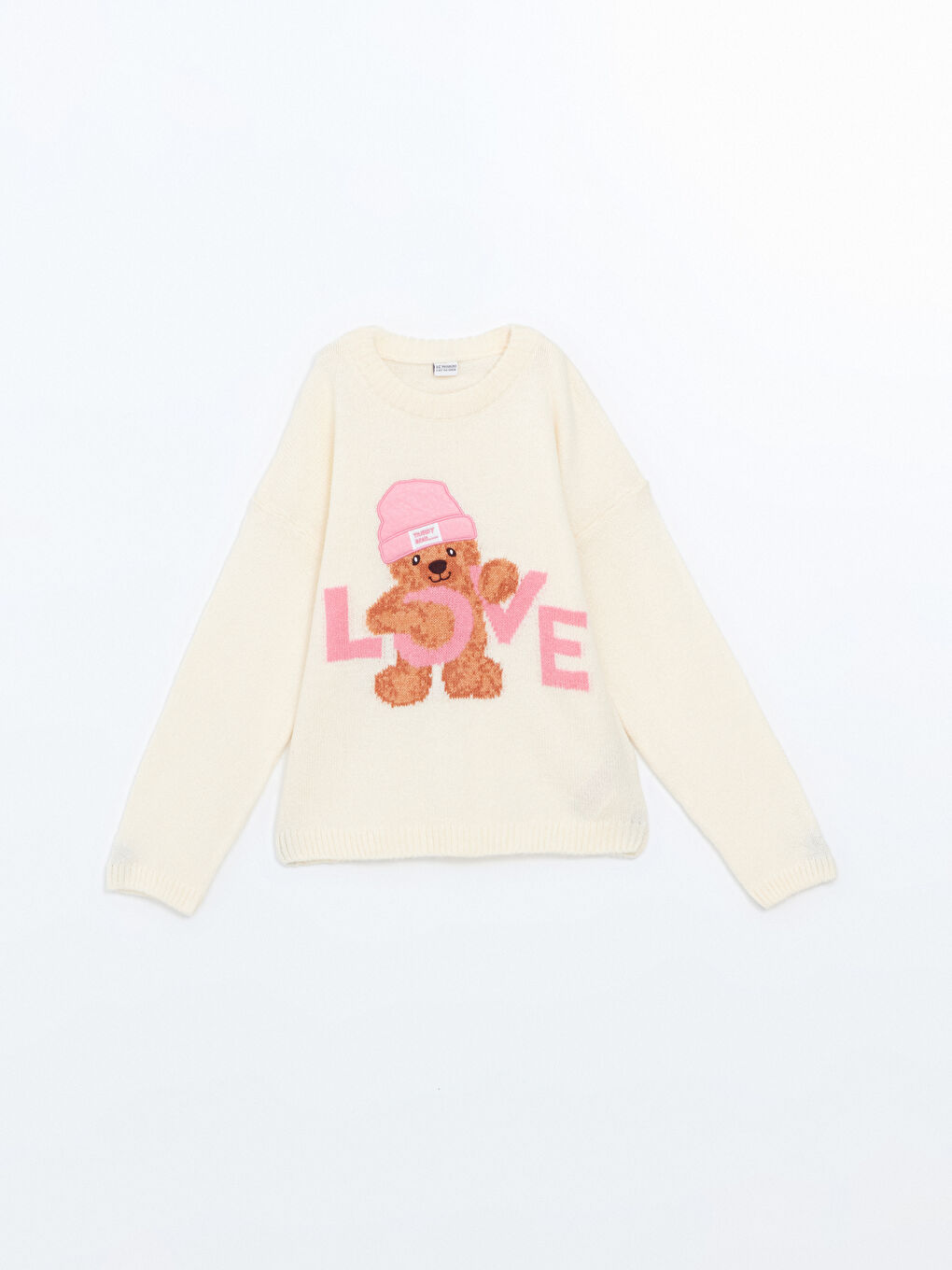 Crew Neck Girls' Knitwear Sweater -W4EJ14Z4-YDK