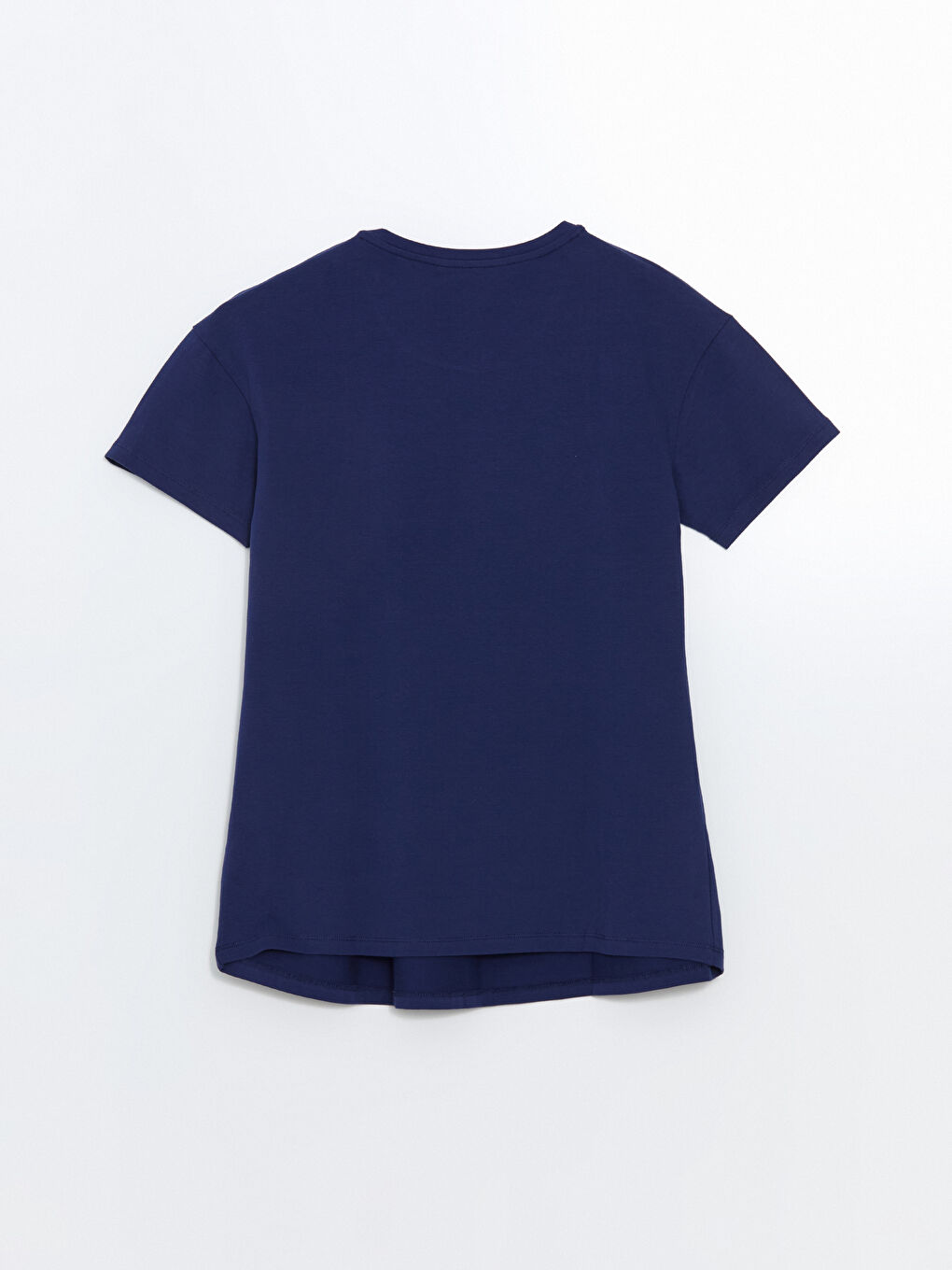 Lacivert Bisiklet Yaka Baskılı Hamile Pijama Üst-1