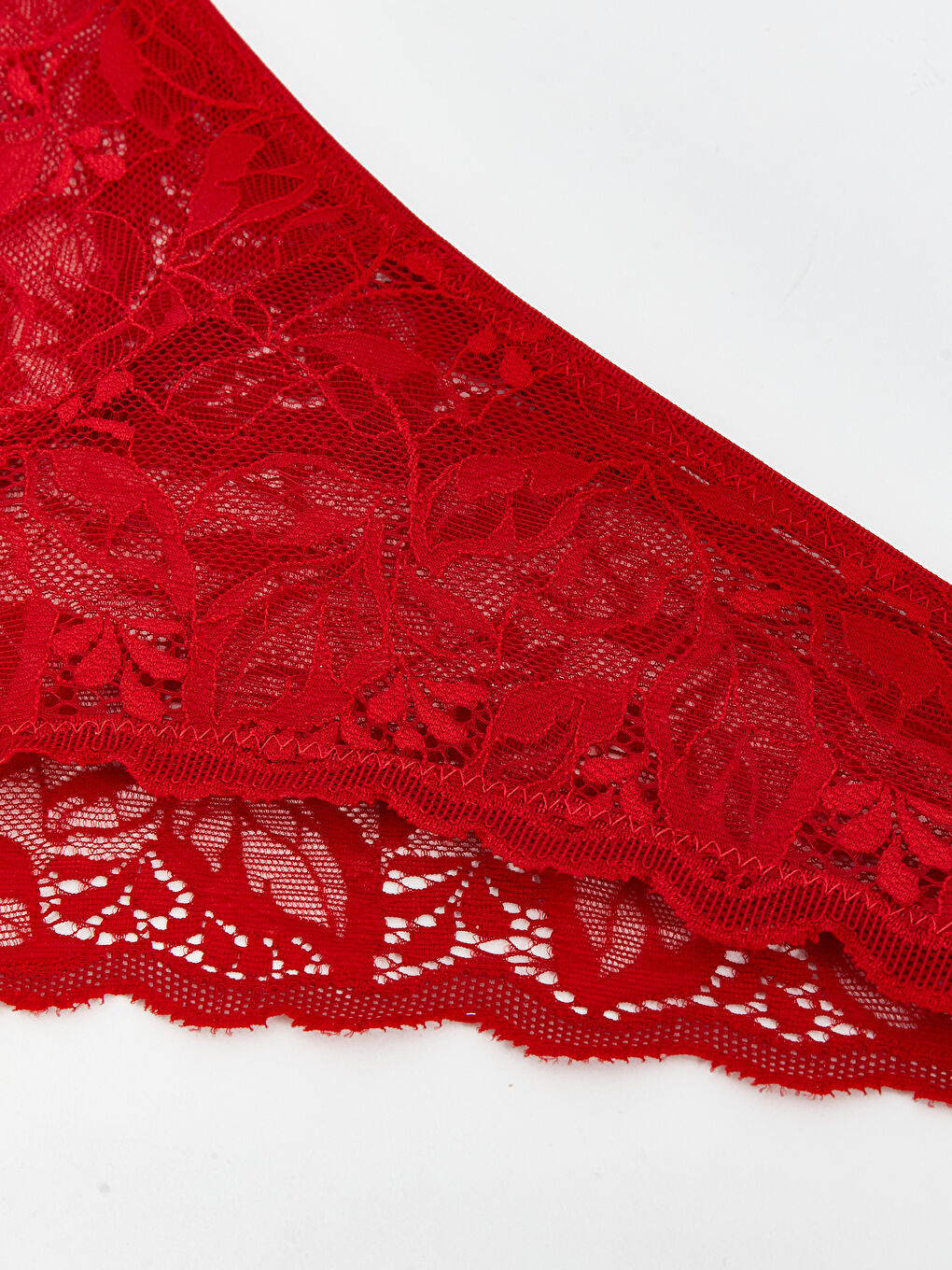 Kırmızı Dantelli Brazilian Külot-2