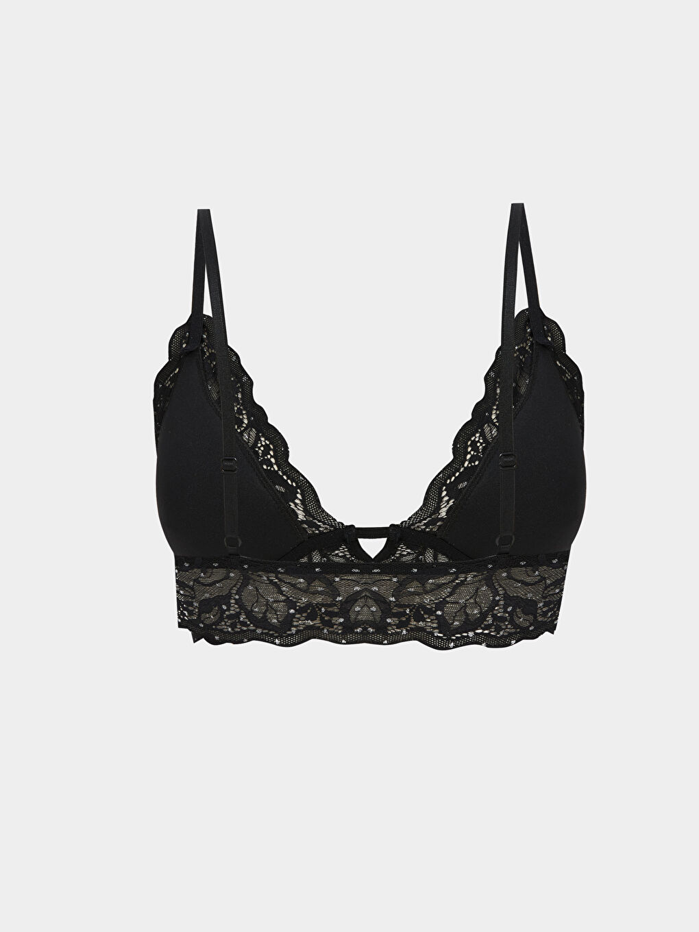 Siyah Balensiz Dolgusuz Dantelli Bralet-1