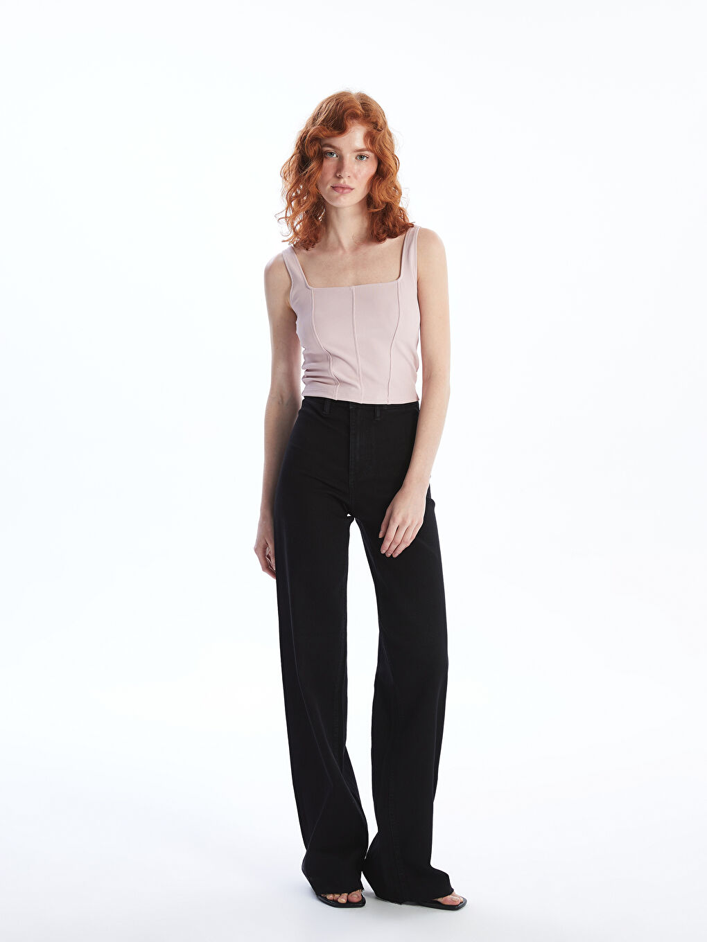 Square Collar Crop Tank Top-1