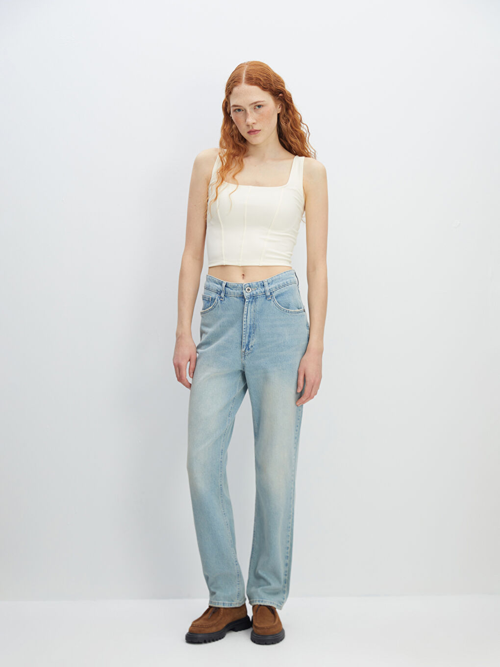 Débardeur Court à Col Carré-1