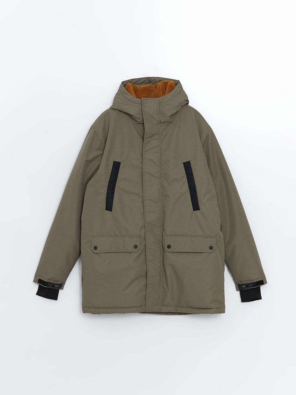 LCW Casual Yeşil Standart Kalıp Kapüşonlu Erkek Parka - 5