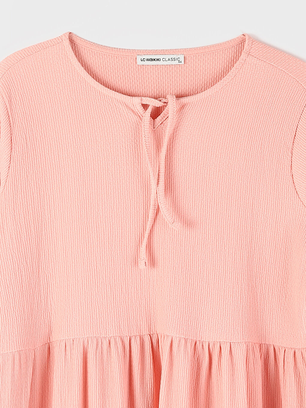 فستان للسيدات بياقة مربوطة ومزخرف-3