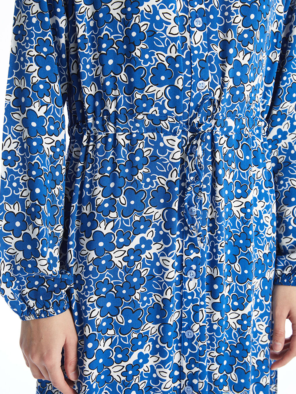Grandad Collar Patterned Women's Dress -W4EK88Z8-LQQ