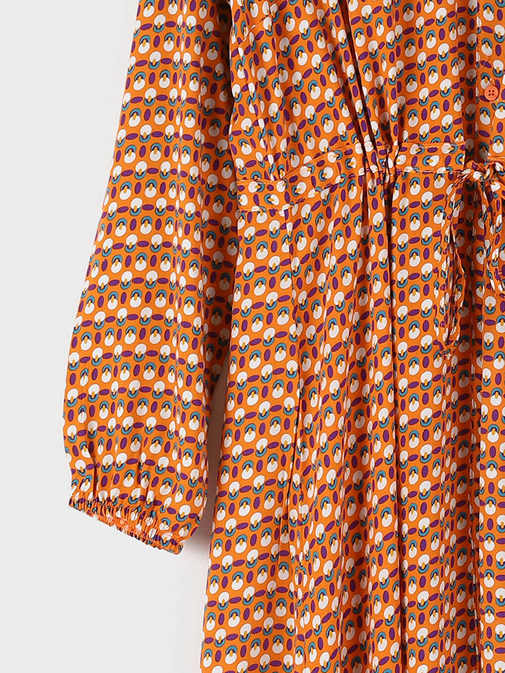 Robe à motifs pour Femmes à Col Mao-6
