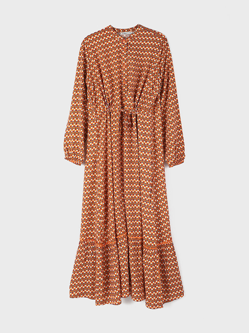 Robe à motifs pour Femmes à Col Mao-4