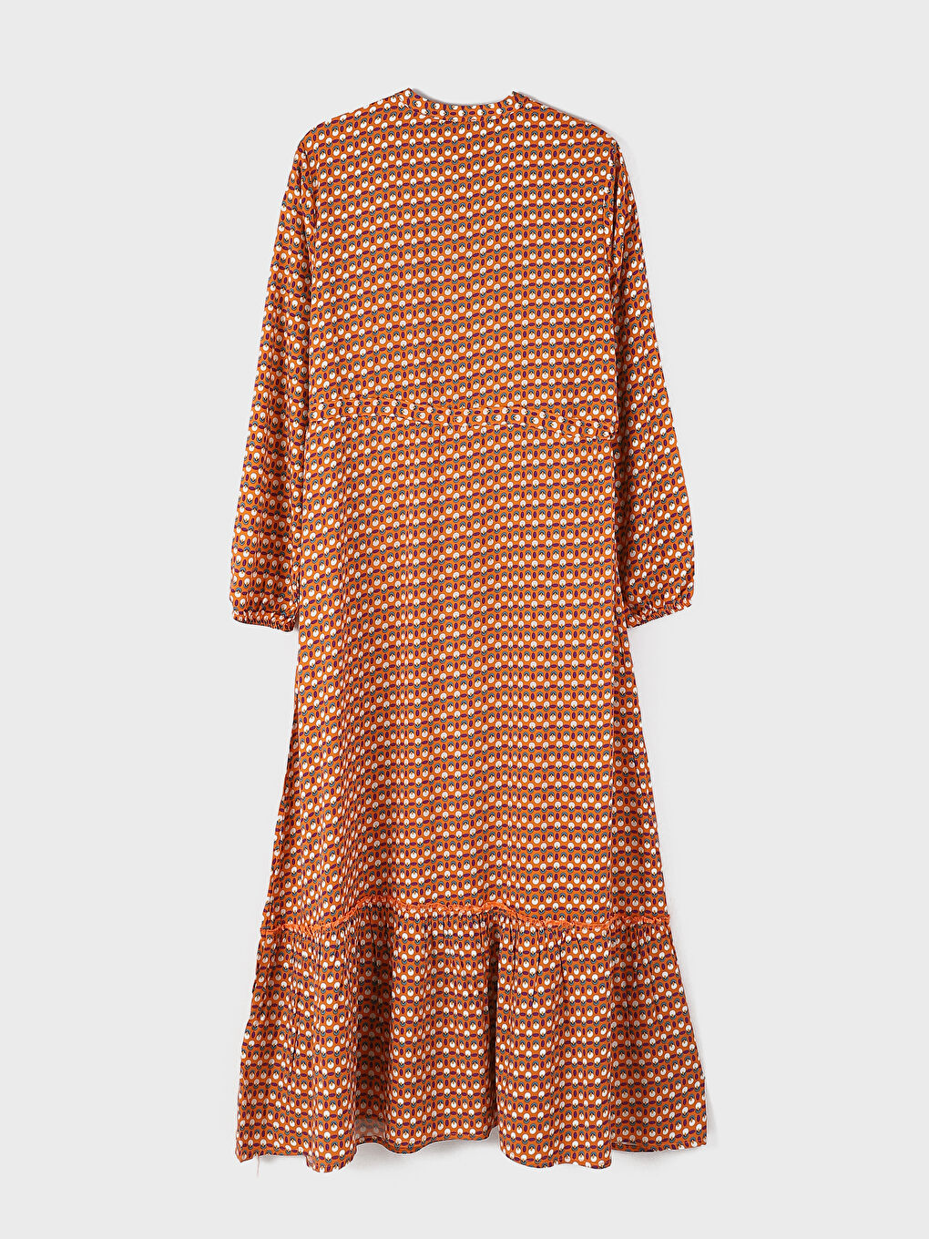 Robe à motifs pour Femmes à Col Mao-5