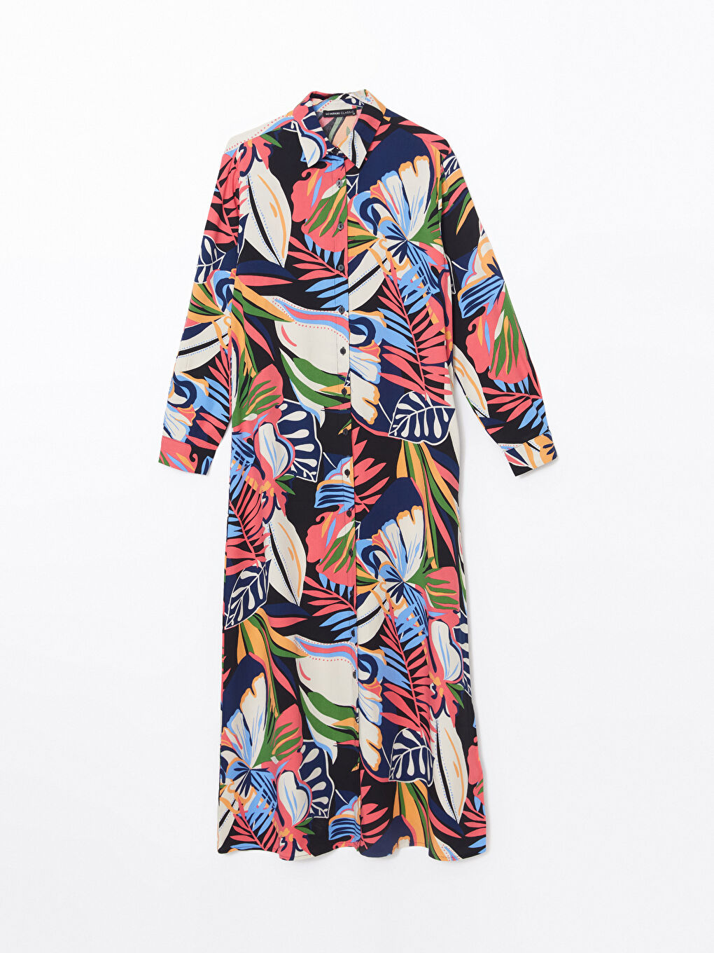 فستان قميص منقوش للسيدات-4