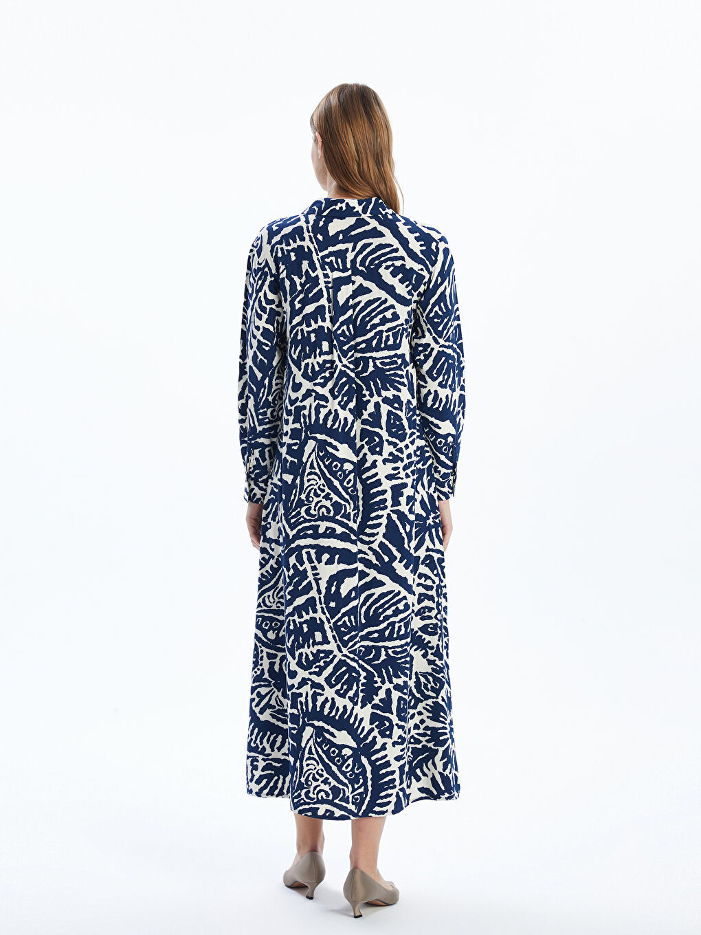 Patterned Long Sleeve Women's Long Dress -W4EK89Z8-LQQ